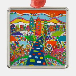 Philadelphia, PA-kerstversiering Metalen Ornament