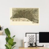 Philadelphia, PA Panoramic Map - 1887 Poster (Thuiskantoor)