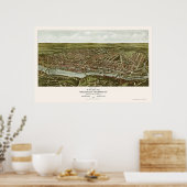 Philadelphia, PA Panoramic Map - 1907 Poster (Keuken)