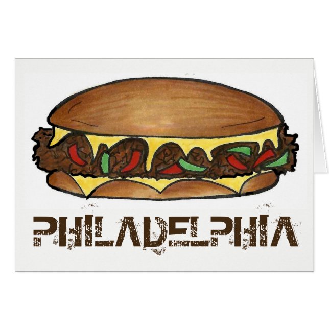 Philadelphia PA Philly Cheese Steak Sandwich Food (Devant horizontal)