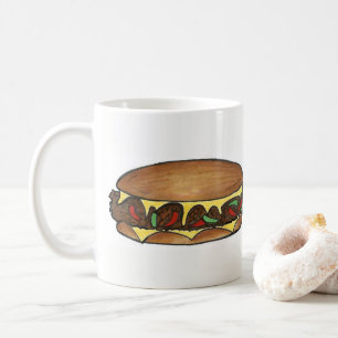 Philadelphia PA Philly Cheese Steak Sandwich Food Koffiemok