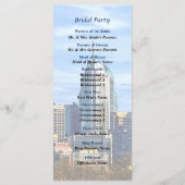 Philadelphia Pa Skyline II Programme de mariage (Dos)