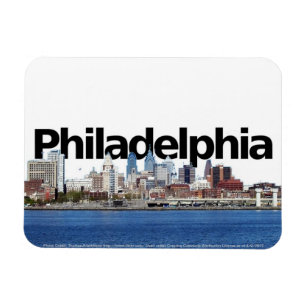 Philadelphia PA Skyline met Philadelphiin de Sky Magneet