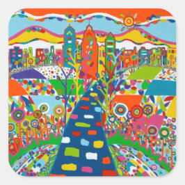 Philadelphia, PA-Sticker Vierkante Sticker