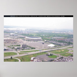 Philadelphia PA Veterans Stadium Aerial Uitzicht Poster
