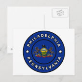 Philadelphia Pennsylvania Briefkaart (Voorkant / Achterkant)