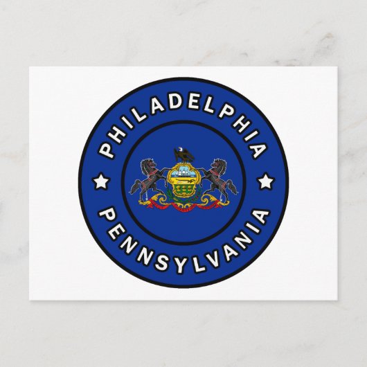 Philadelphia Pennsylvania Briefkaart (Voorkant)