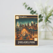 Philadelphia Pennsylvania |  Briefkaart (Staand voorkant)