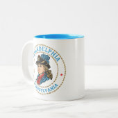 Philadelphia Pennsylvania Colonial Tweekleurige Koffiemok (Voorkant links)