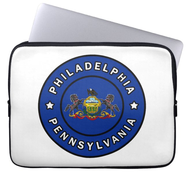 Philadelphia Pennsylvania Laptop Sleeve (Voorkant)