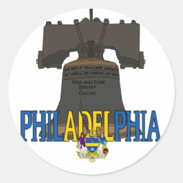 Philadelphia Pennsylvania Liberty Bell Ronde Sticker
