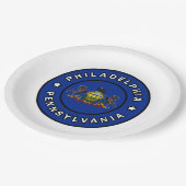 Philadelphia Pennsylvania Papieren Bordje (Gekanteld)