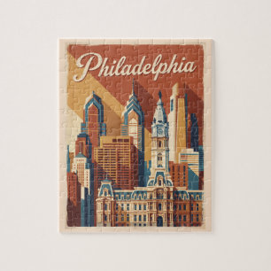 Philadelphia Pennsylvania Reis in stijl Legpuzzel