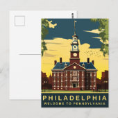 Philadelphia, Pennsylvania, reizen Briefkaart (Voorkant / Achterkant)