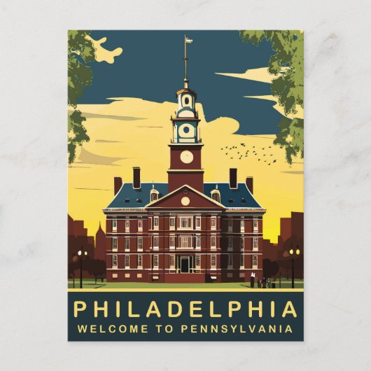 Philadelphia, Pennsylvania, reizen Briefkaart (Voorkant)