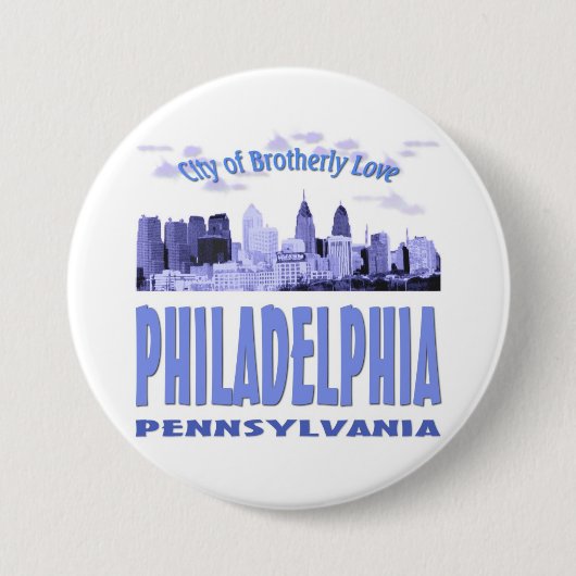 Philadelphia Pennsylvania Ronde Button 7,6 Cm (Voorkant)