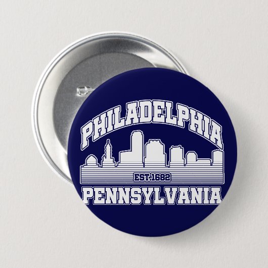 Philadelphia, Pennsylvania Ronde Button 7,6 Cm (Voorkant /achterkant)