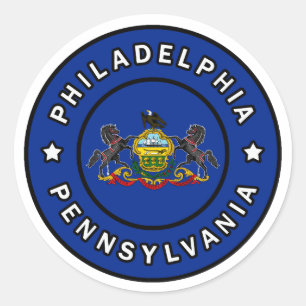 Philadelphia Pennsylvania Ronde Sticker