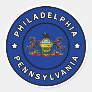 Philadelphia Pennsylvania Ronde Sticker