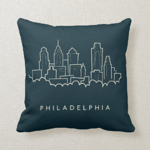 Philadelphia Pennsylvania Silhouet Kussen
