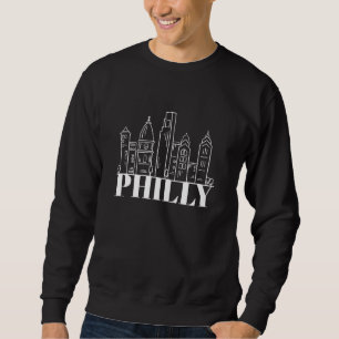 Philadelphia Pennsylvania Silhouet van de skyline Trui