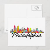 Philadelphia Pennsylvania Skyline Briefkaart (Voorkant / Achterkant)
