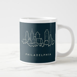 Philadelphia Pennsylvania Skyline Extra Grote Beker