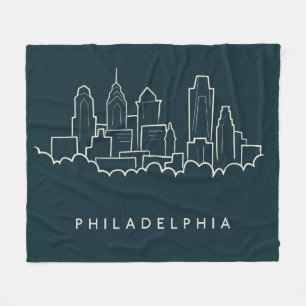 Philadelphia Pennsylvania Skyline Fleece Deken