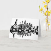 Philadelphia, Pennsylvania skyline Kaart (Gele Bloem)