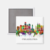 Philadelphia Pennsylvania Skyline Magneet (Voorkant / Achterkant)