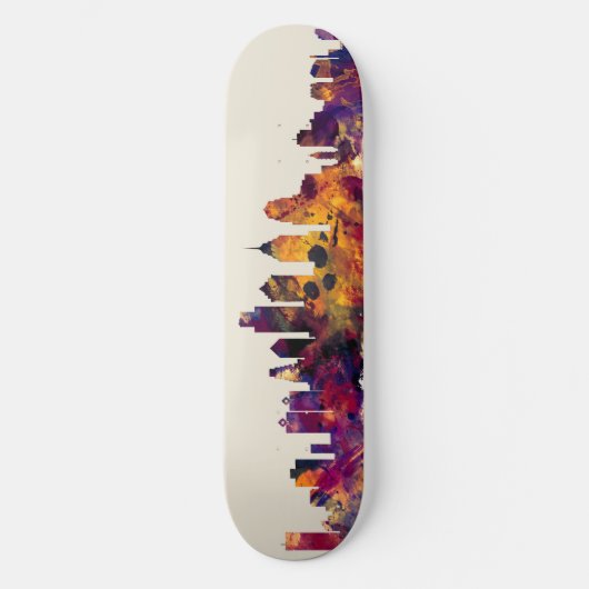 Philadelphia Pennsylvania Skyline Skateboard (Voorkant)