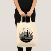Philadelphia Pennsylvania Skyline Tote Bag (Voorkant (product))