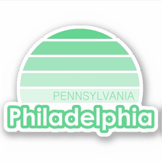 Philadelphia Pennsylvania Sticker (Voorkant)