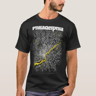 Philadelphia Pennsylvania Street Map Hometown Prid T-shirt