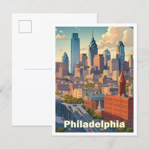 Philadelphia Pennsylvania USA Art Vintage Travel Briefkaart