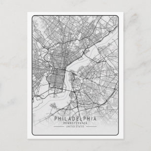 Philadelphia Pennsylvania USA Travel City Map Briefkaart