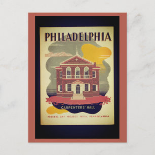Philadelphia Pennsylvania Vintage Travel Briefkaart
