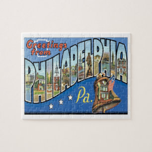 Philadelphia Pennsylvania Vintage Travel Legpuzzel