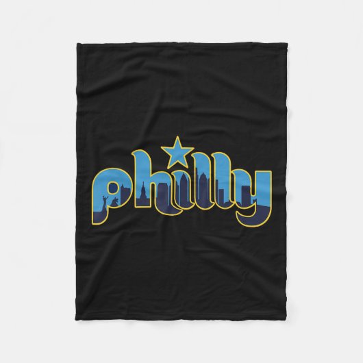 Philadelphia Philly - Throwback Design - Klik op Fleece Deken (Voorkant)