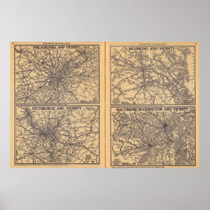 Philadelphia, Pittsburgh, Richmond Poster
