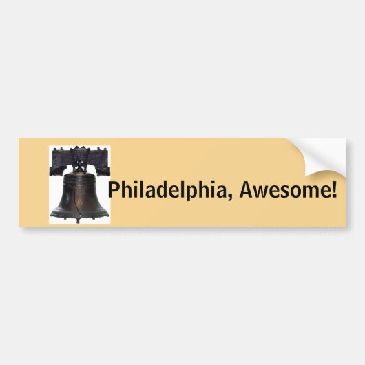 Philadelphia Quote & Liberty Bell Bumpersticker (Voorkant)