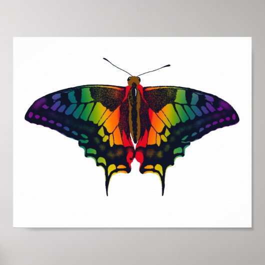 Philadelphia Rainbow Pride Flag Swallowtail Poster (Voorkant)