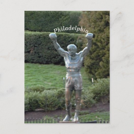 Philadelphia Rocky Statue Briefkaart (Voorkant)