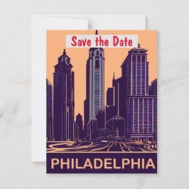 Philadelphia Save the Date Vintage Ansichtkaart