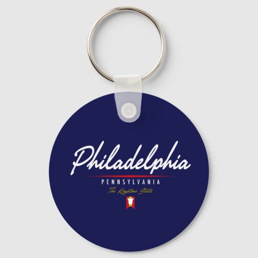 Philadelphia Script Sleutelhanger (Voorkant)