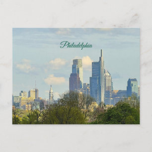 Philadelphia Silhouet Foto Ansichtkaart Briefkaart