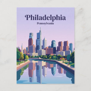 Philadelphia Silhouet USA Briefkaart