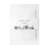 Philadelphia Skyline Belly Band, 2"x11.5" Uitnodigingen Wikkel (Voorkant Voorbeeld)