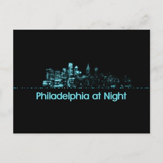 Philadelphia Skyline Briefkaart (Voorkant)