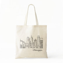 Philadelphia Skyline Canvas tas